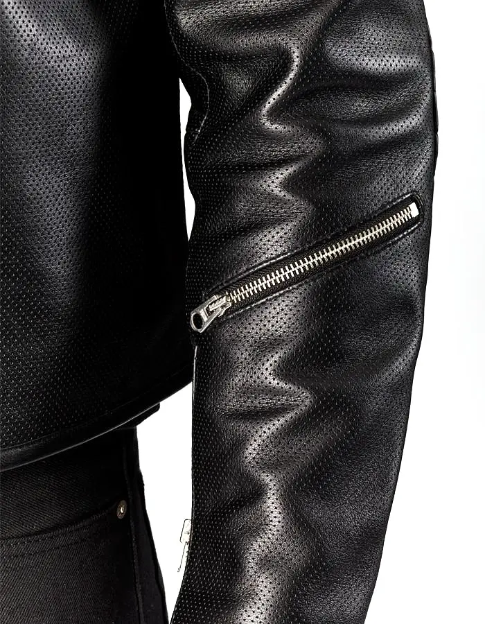 1/4 MILE - Full Perforated Leather Jacket