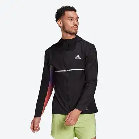 adidas Own The Run Mens Running Jacket Black Colourblock Lightweight