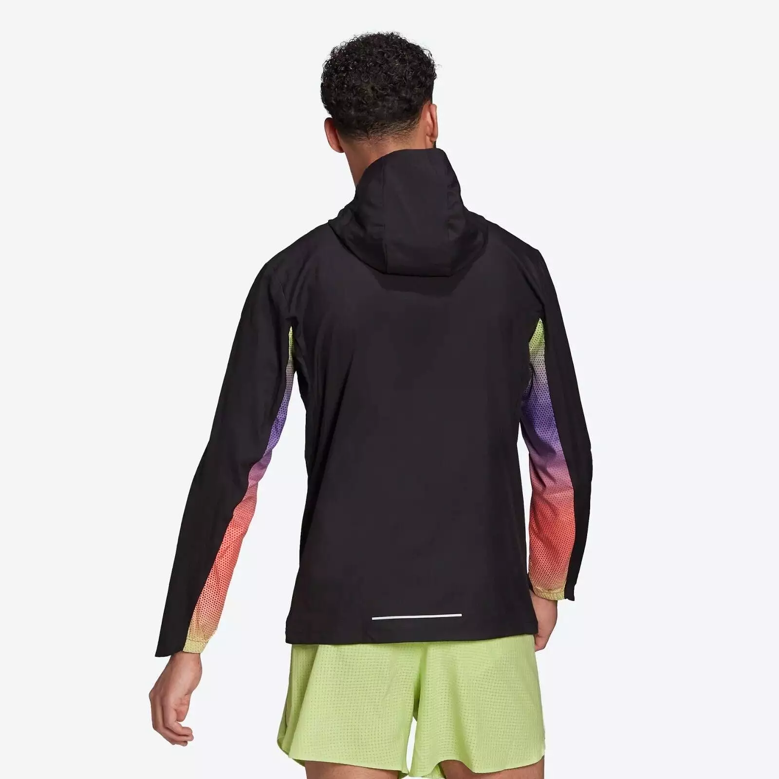 adidas Own The Run Mens Running Jacket Black Colourblock Lightweight