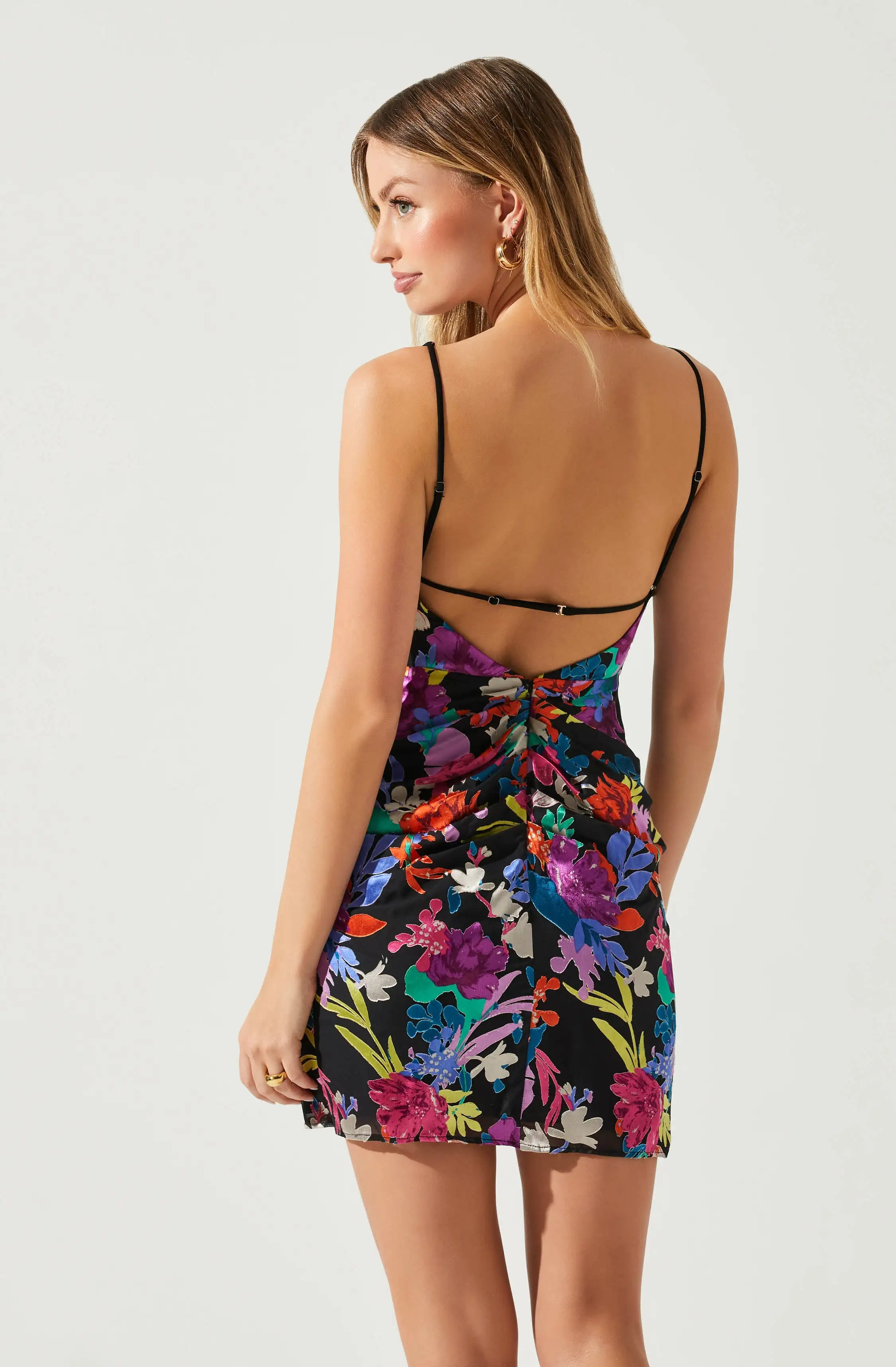 Alivia Floral Twist Front Mini Dress