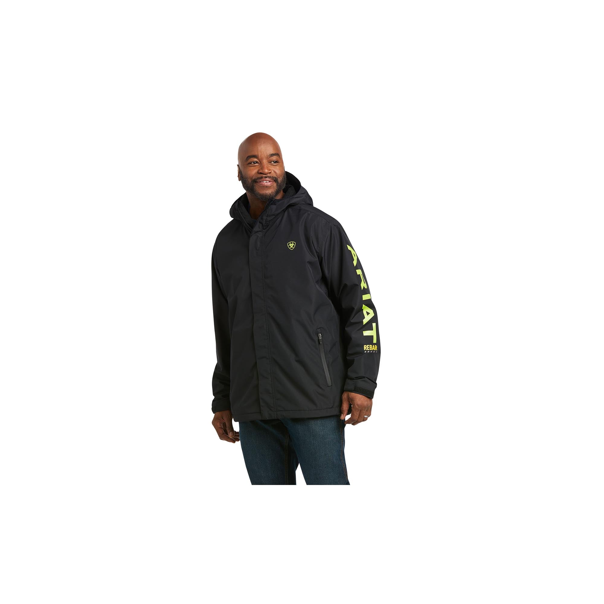 Ariat Rebar Stormshell Logo Waterproof Jacket Black