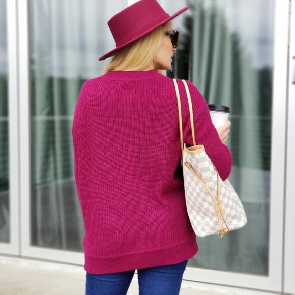 ARIEL Plum Sweater