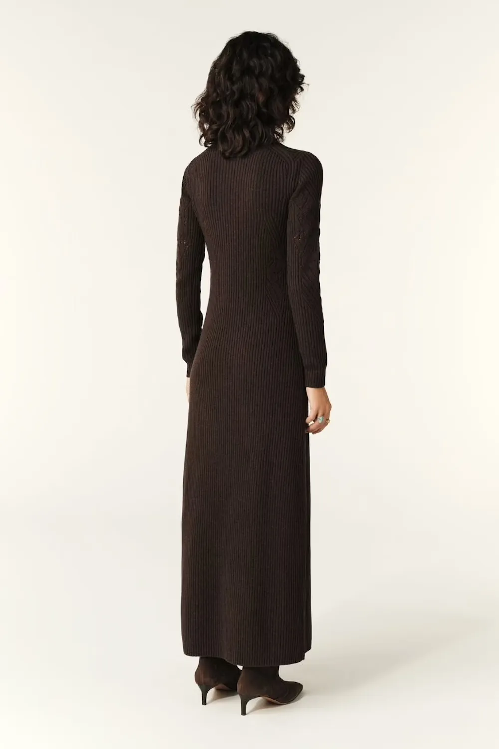 Armia Knitted Midi Dress in Brown