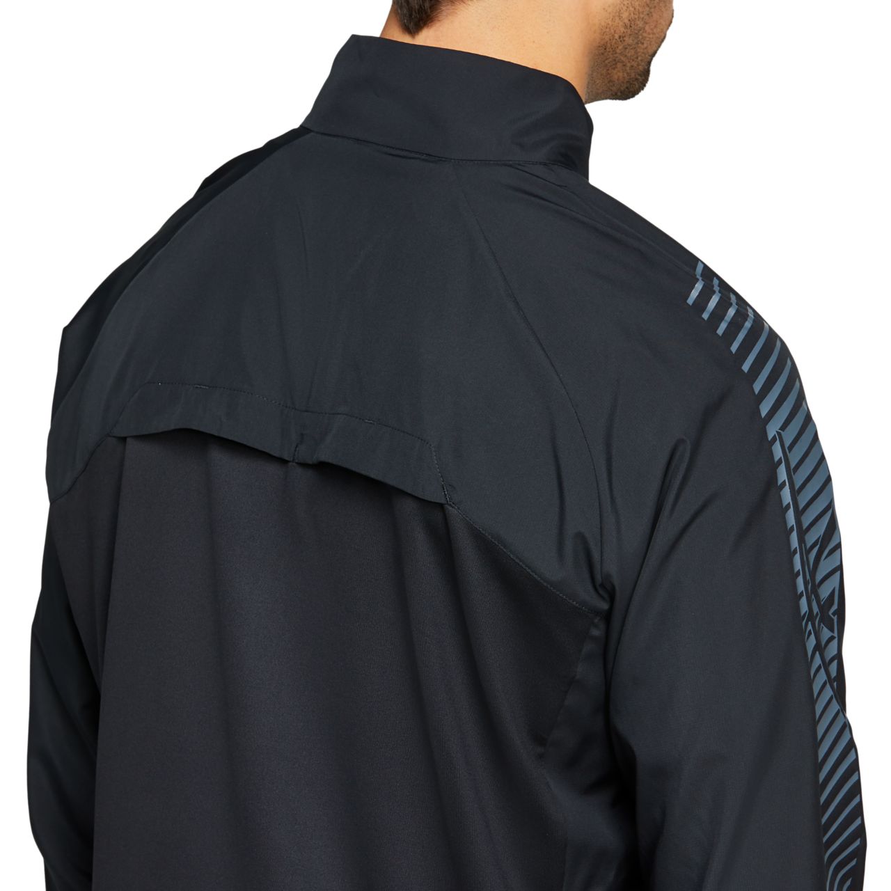 Asics Icon Jacket Black Grey '  