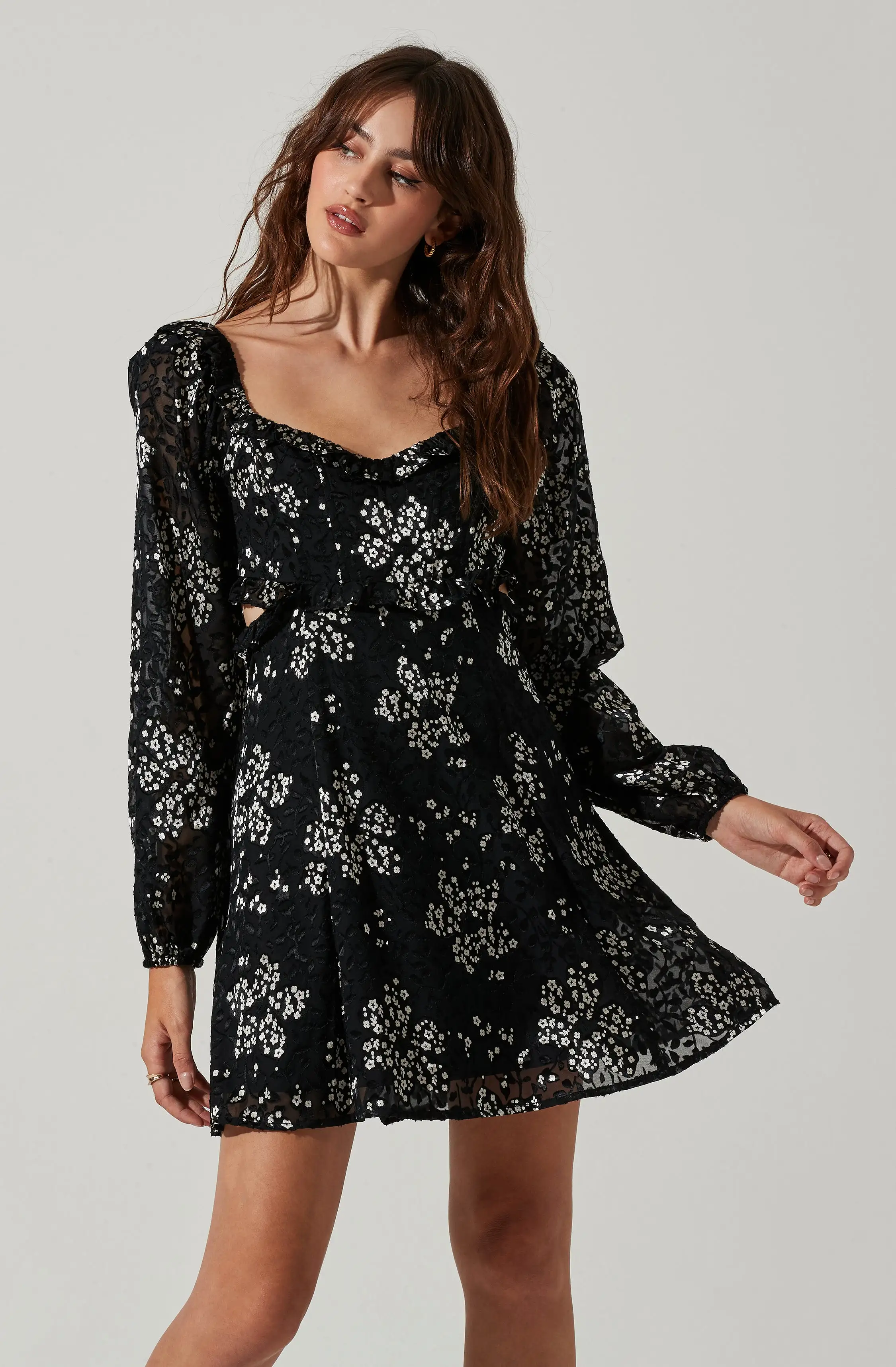 Avila Floral Cutout Mini Dress