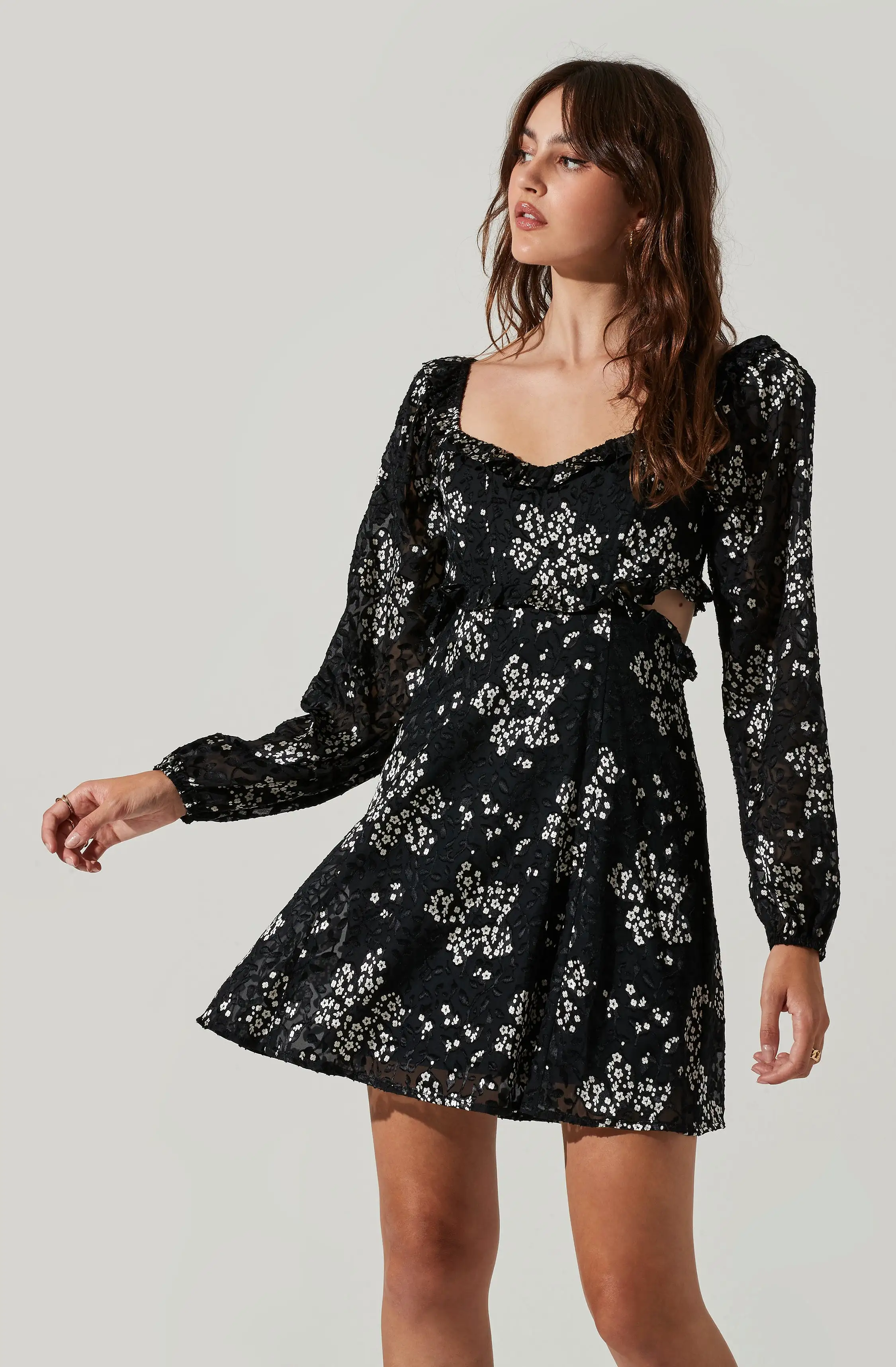 Avila Floral Cutout Mini Dress