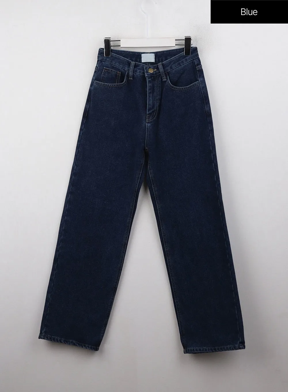 Blue Denim Straight Leg Jeans OJ416