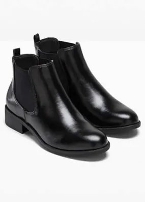 bonprix Patent Chelsea Ankle Boots