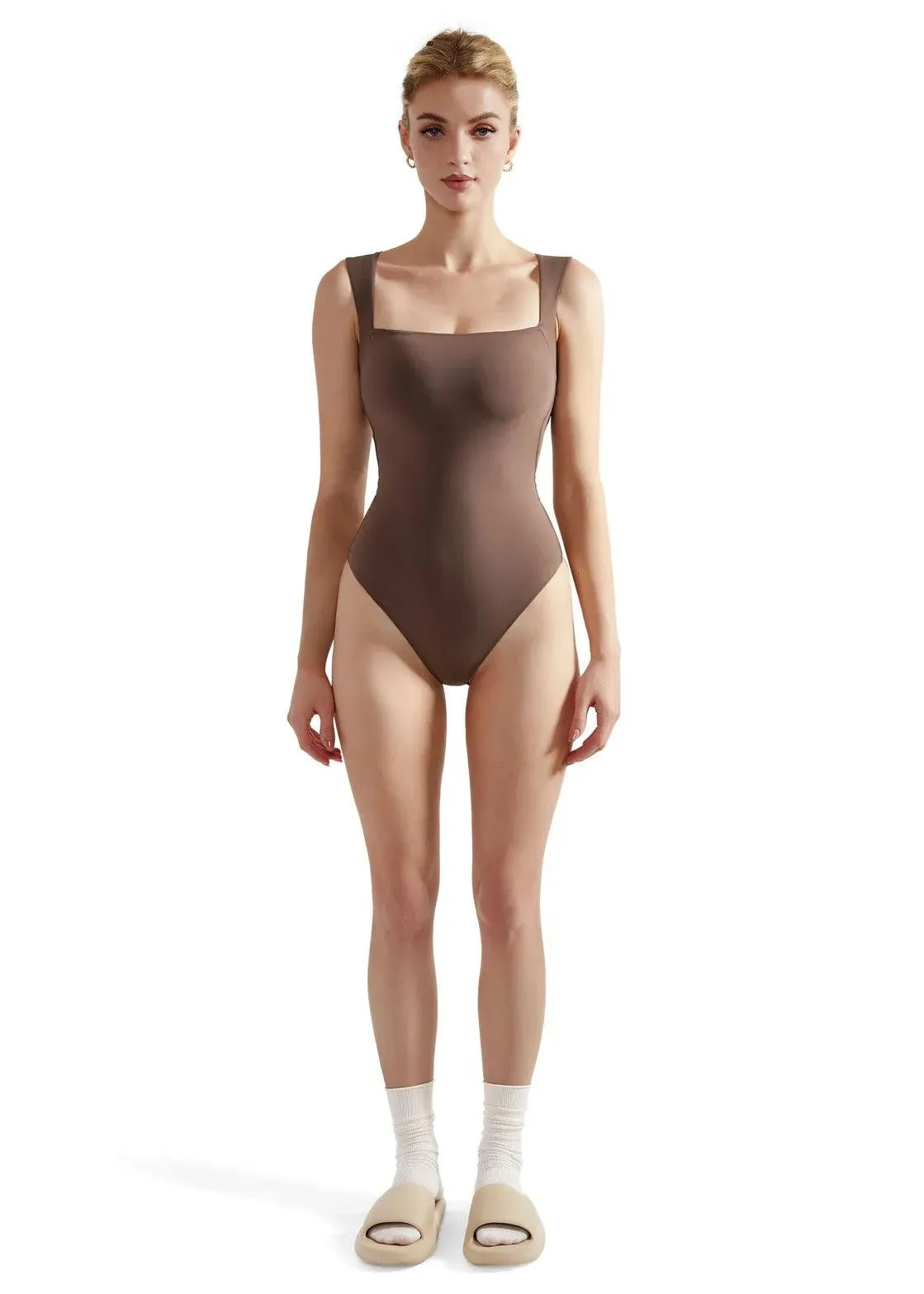 Buttery Soft Strappy Square Neck Bodysuit