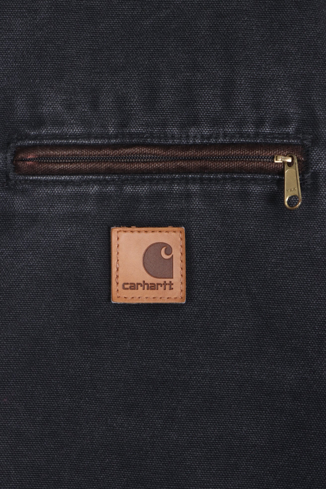 CARHARTT Washed Black 'Detroit' Blanket Lined Chore Jacket (XL)