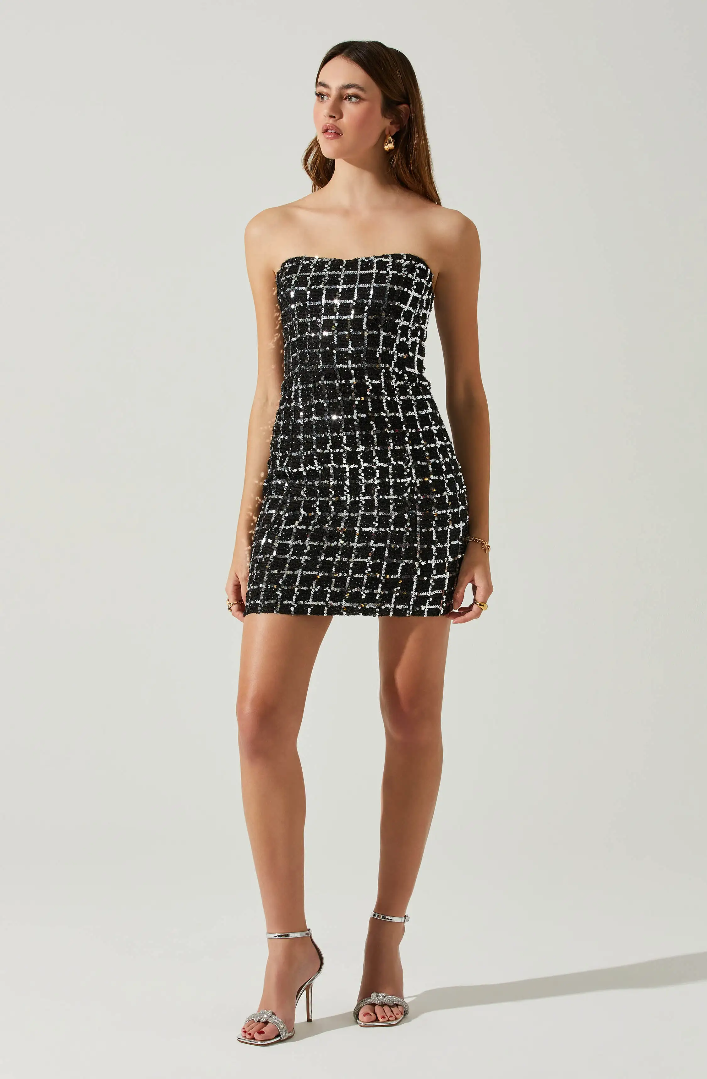 Carmen Strapless Sequin Mini Dress