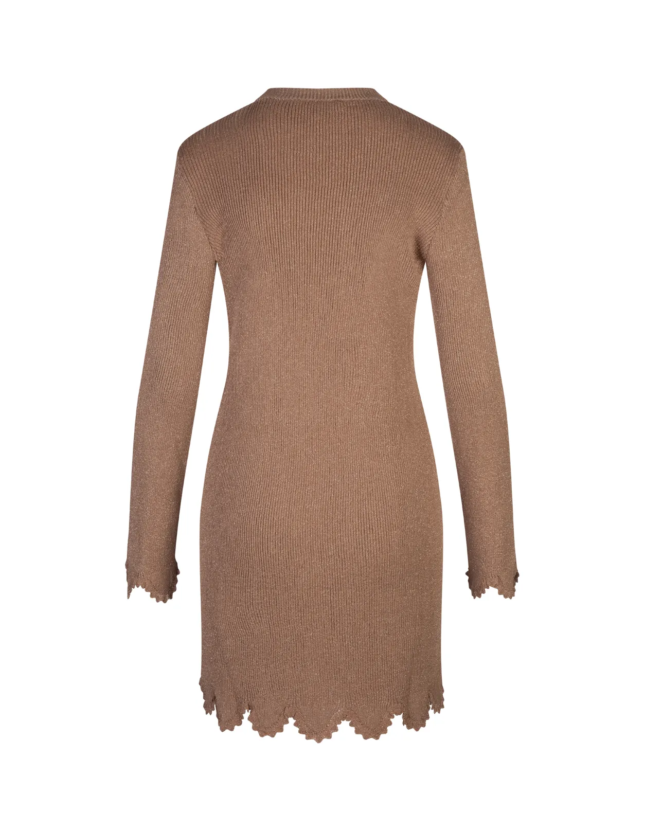 CHLOÉ Lovely Beige Knitted Slim Mini Dress