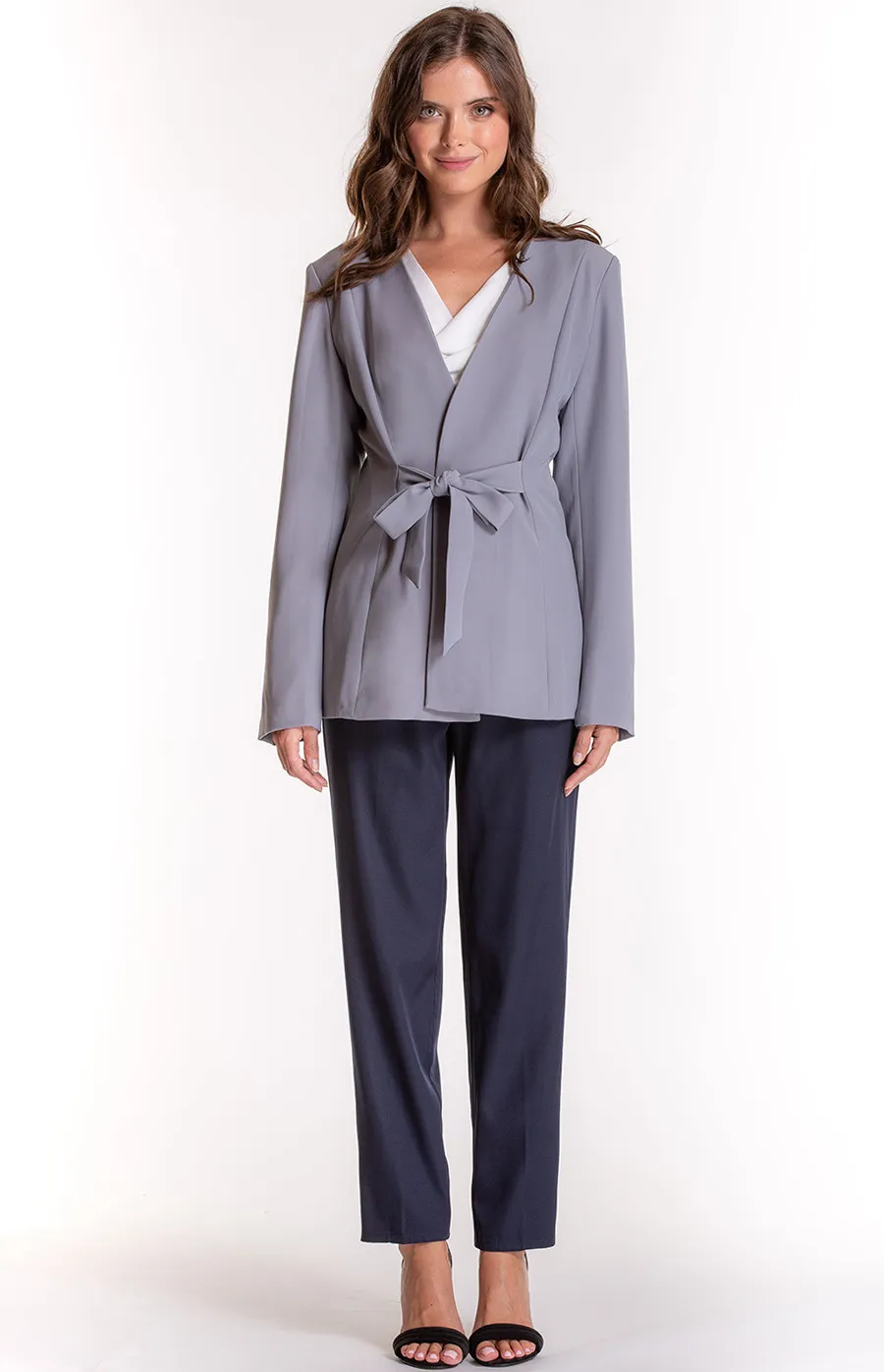 Corporate Blazer with Tie On Front Detail (SJT315B) 