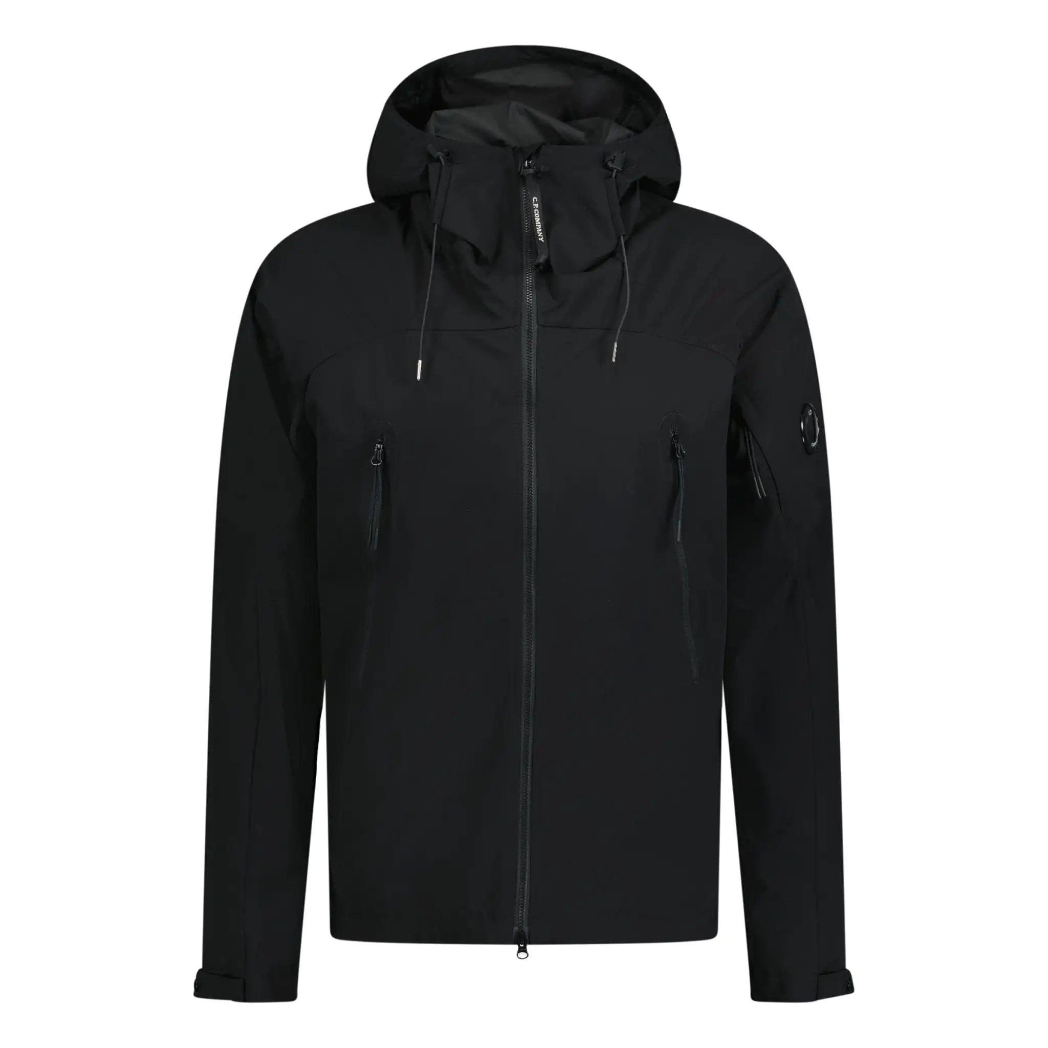 CP COMPANY PRO-TEK LENS LIGHTWEIGHT HOODED JACKET BLACK