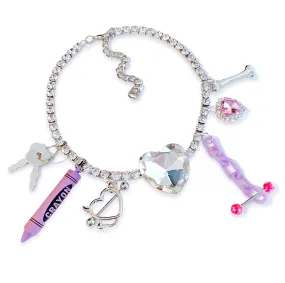 Crystal Heart Charm Necklace