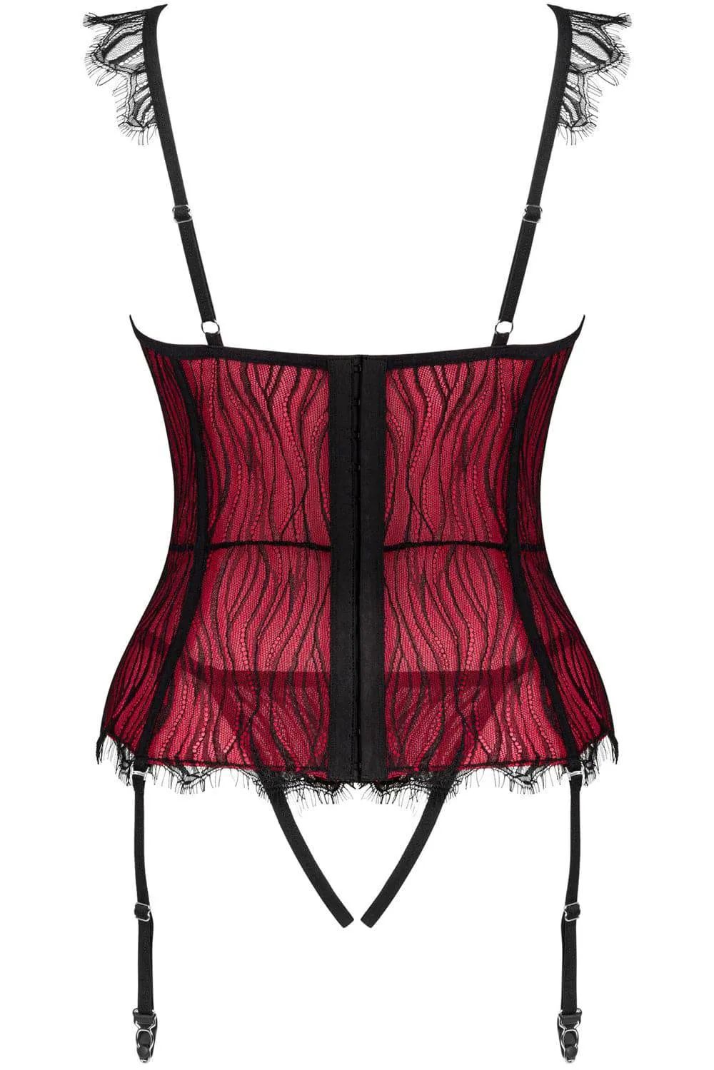 Denissa Open Corset & Thong