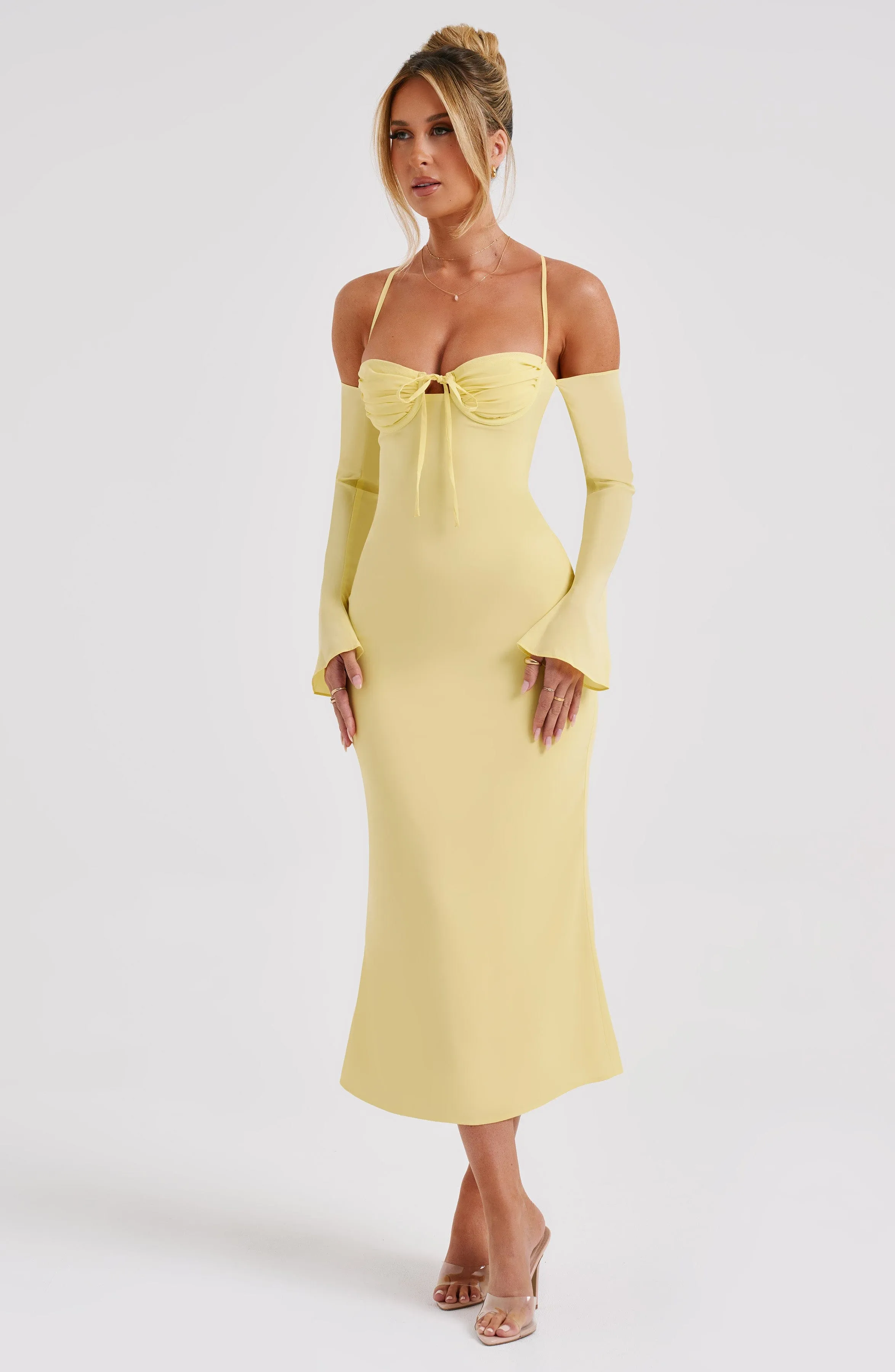 Dulce Midi Dress - Lemon