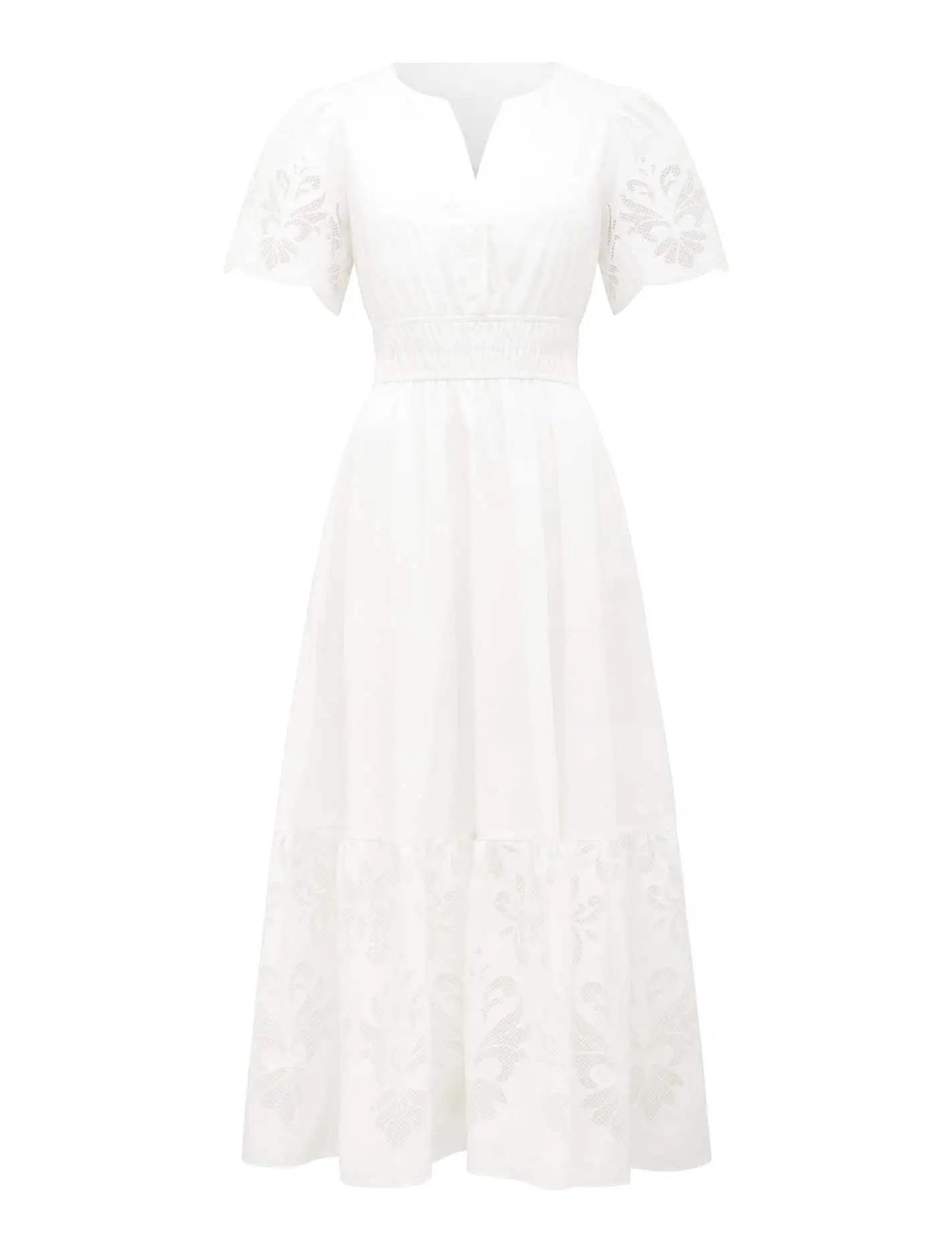 Eleanor Cutwork Maxi Dress