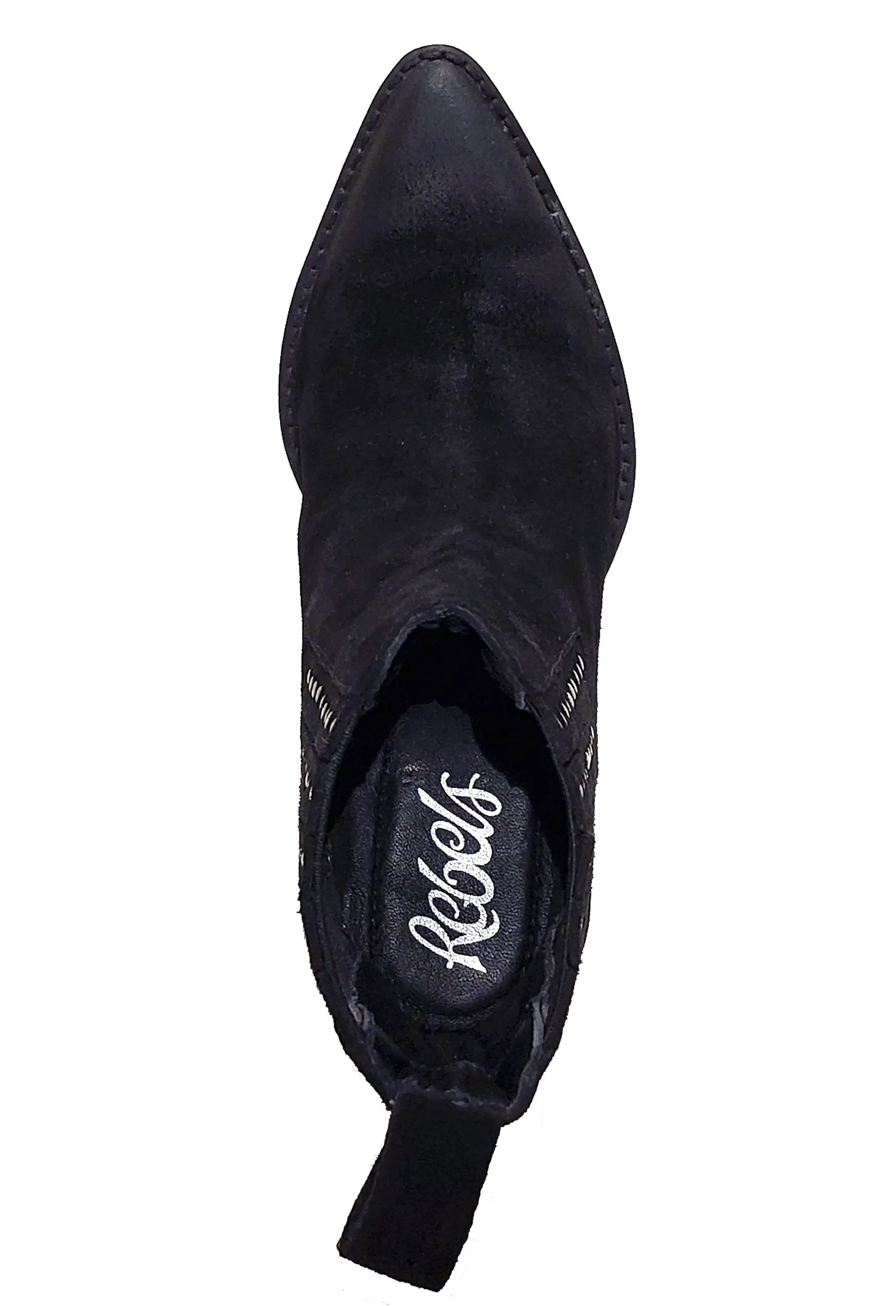 Ellis Black Suede Leather