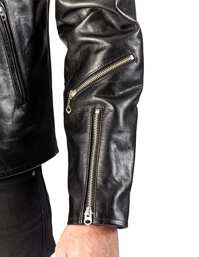 ENDURANCE - Leather Cafe Racer Jacket