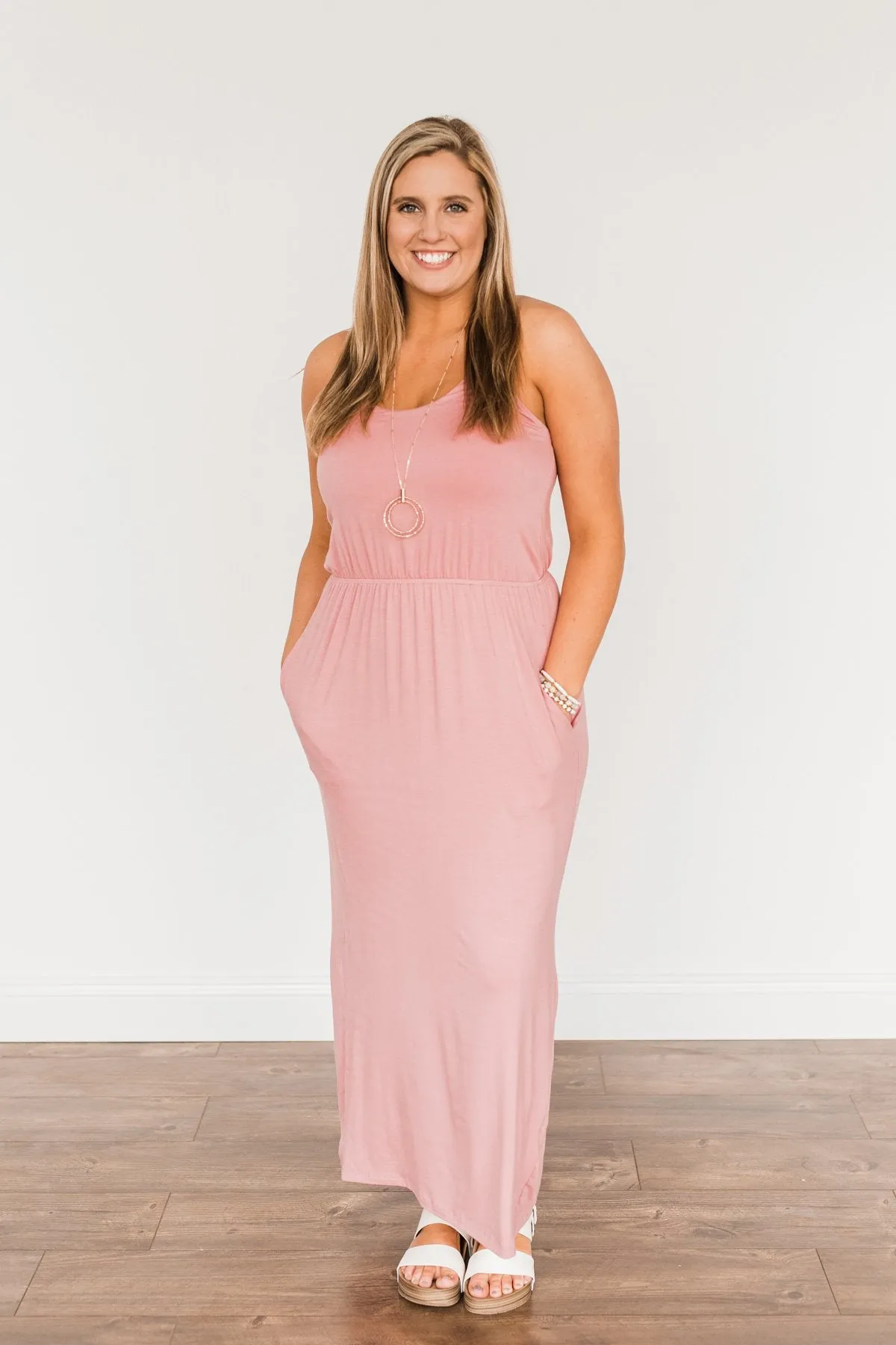 Everlasting Elegance Maxi Dress- Dusty Mauve Pink