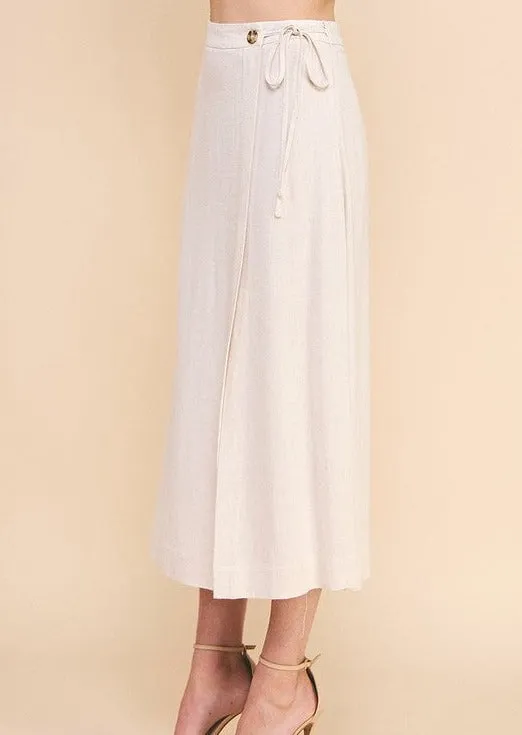 FINAL SALE - Linen Side Tie Skirt