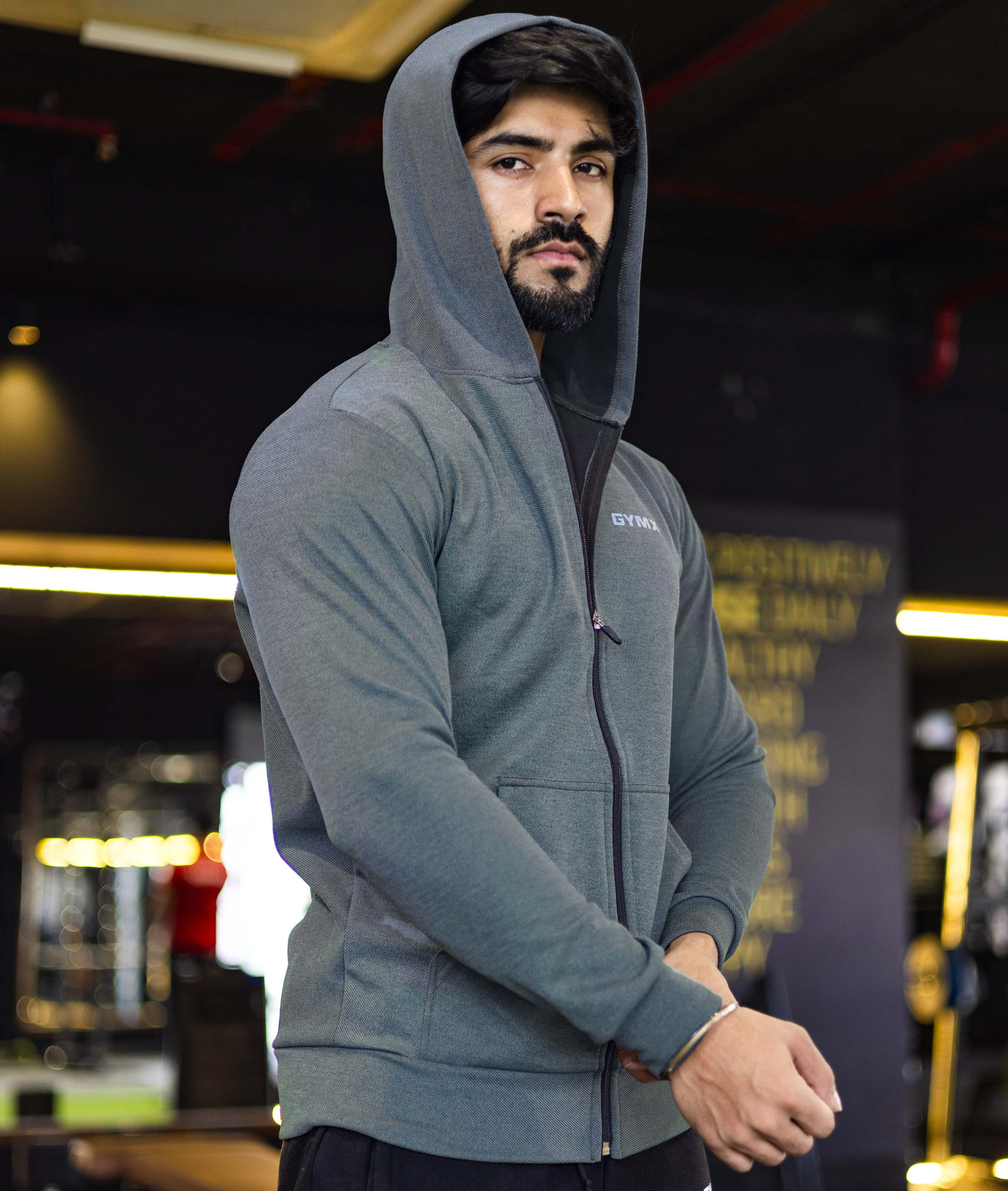 Gains GymX Hoodie: Slate Grey