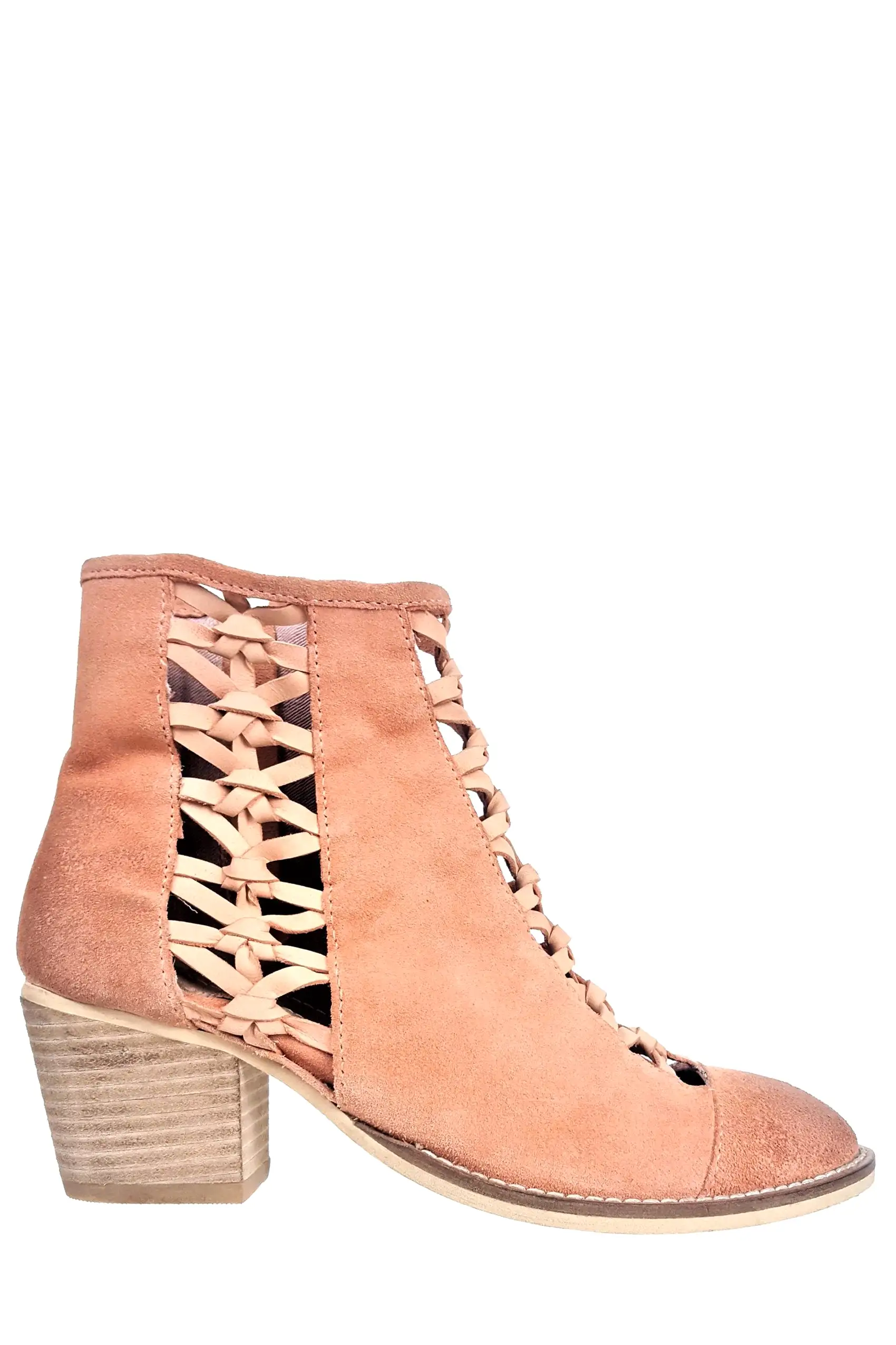 Gelsey Coral Suede Leather