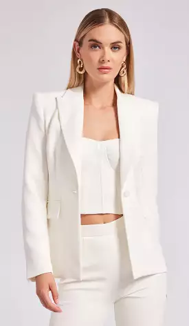 Generation Love - Aimee Crepe Blazer - White