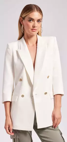 Generation Love - Maxine Crepe Blazer - White