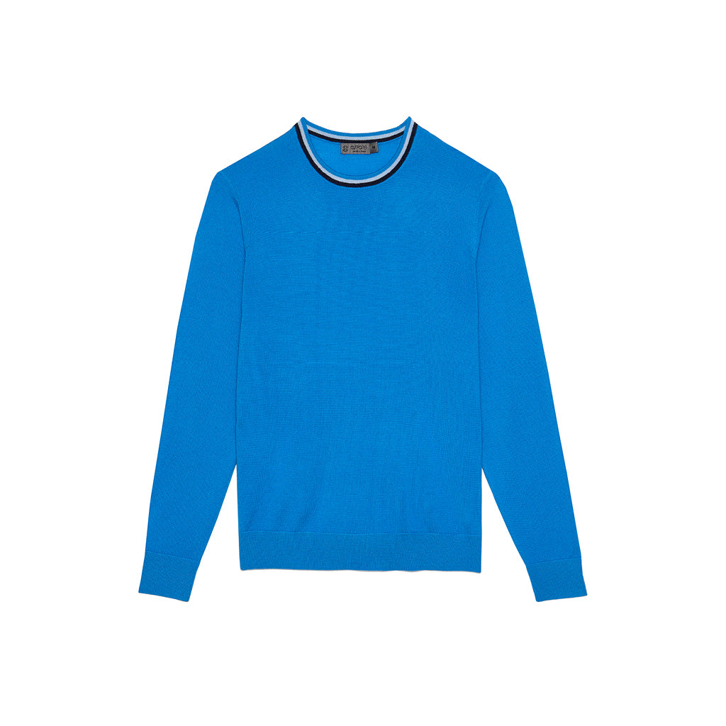 G/FORE CREWNECK SWEATER CERULEAN