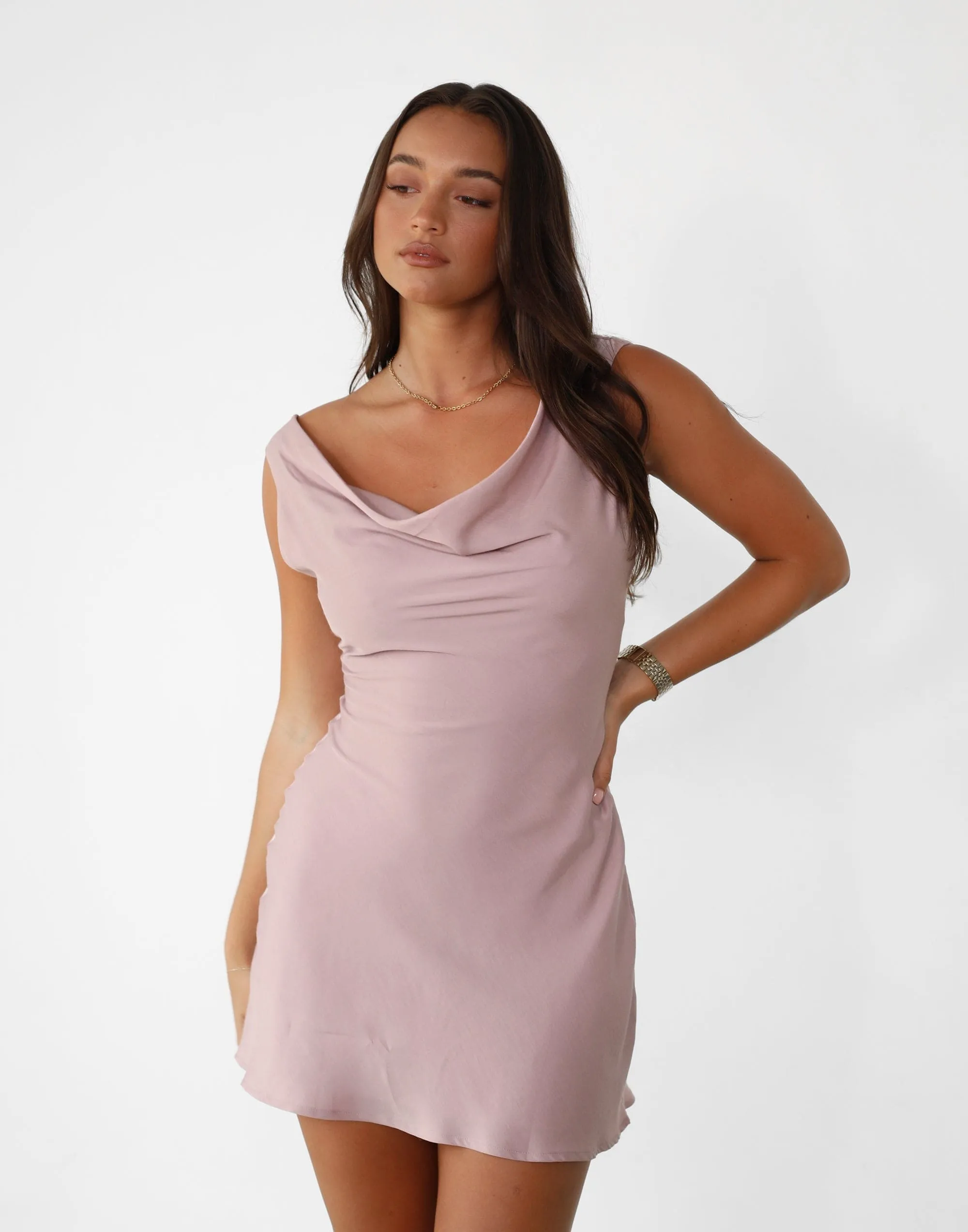 Imogen Mini Dress (Mauve)