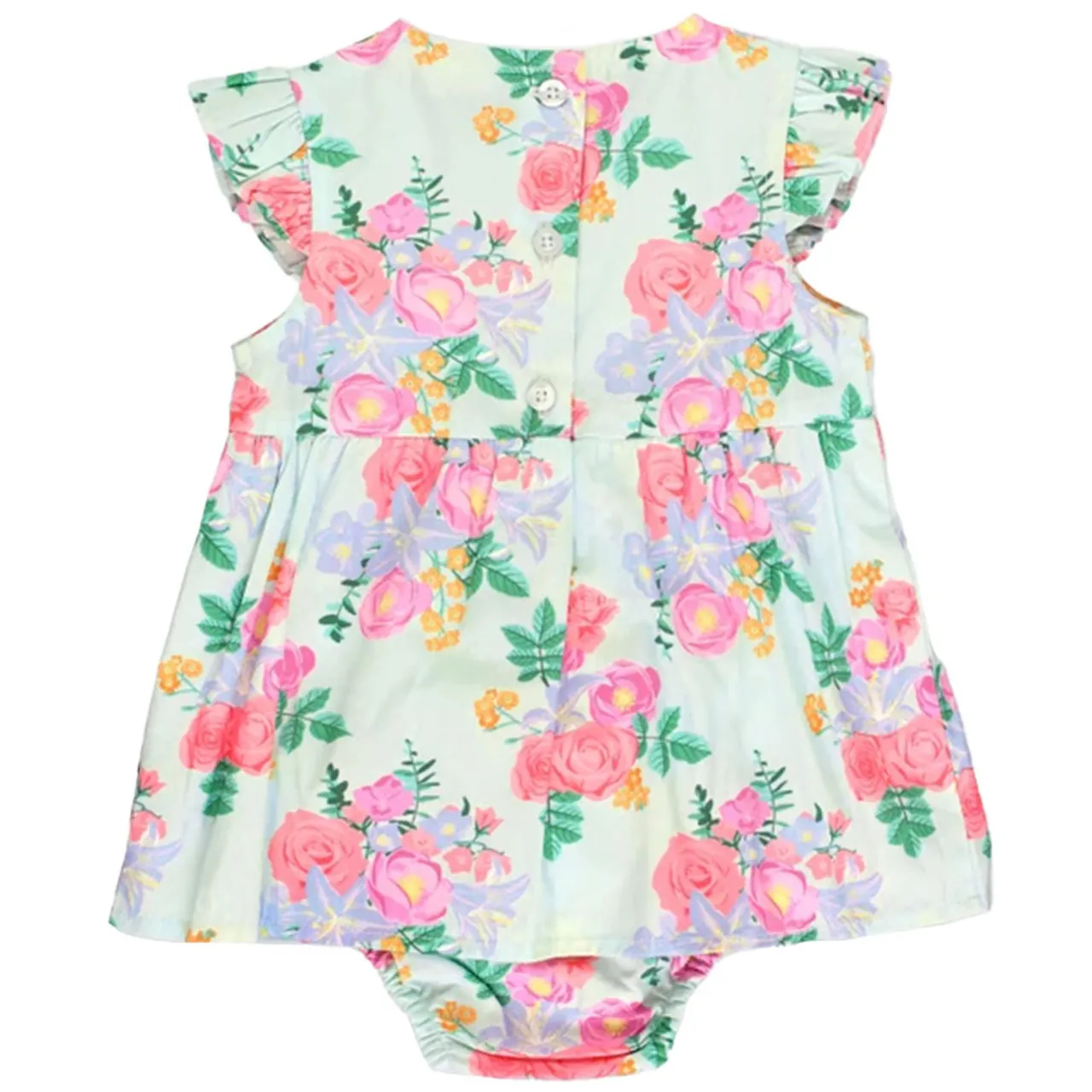 Infant/Toddler Girls' RuffleButts Floral Flutter Sleeve Skirted Romper