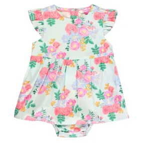 Infant/Toddler Girls' RuffleButts Floral Flutter Sleeve Skirted Romper