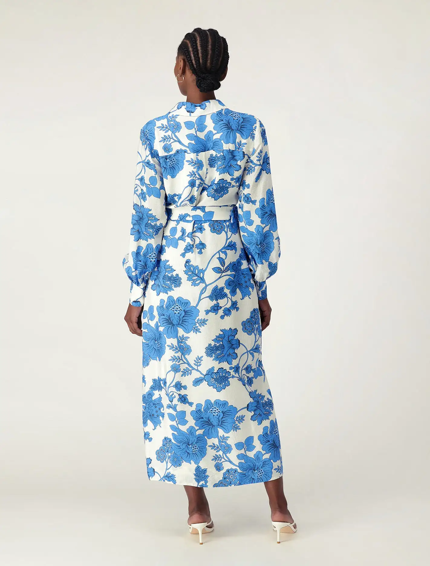 Janie Printed Shirt Midi Dress