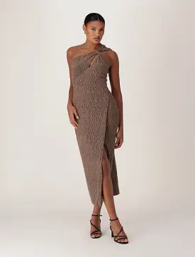 Kairo One Shoulder Glitter Maxi Dress