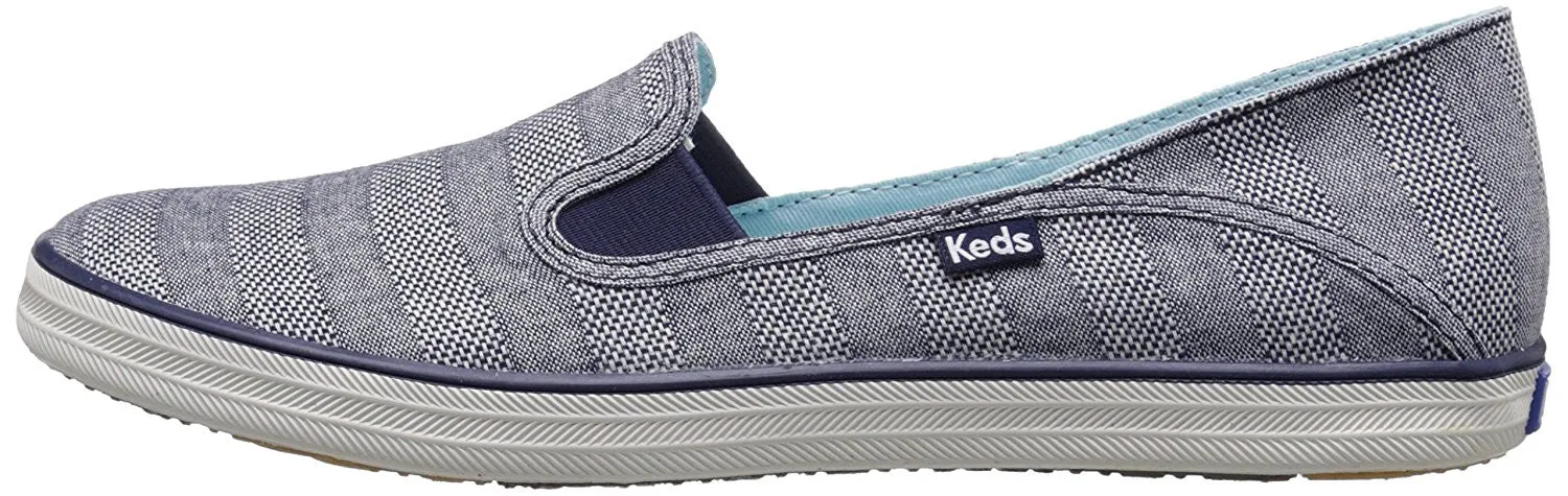 Keds Women's Crashback Chambray Stripe Fashion Sneaker