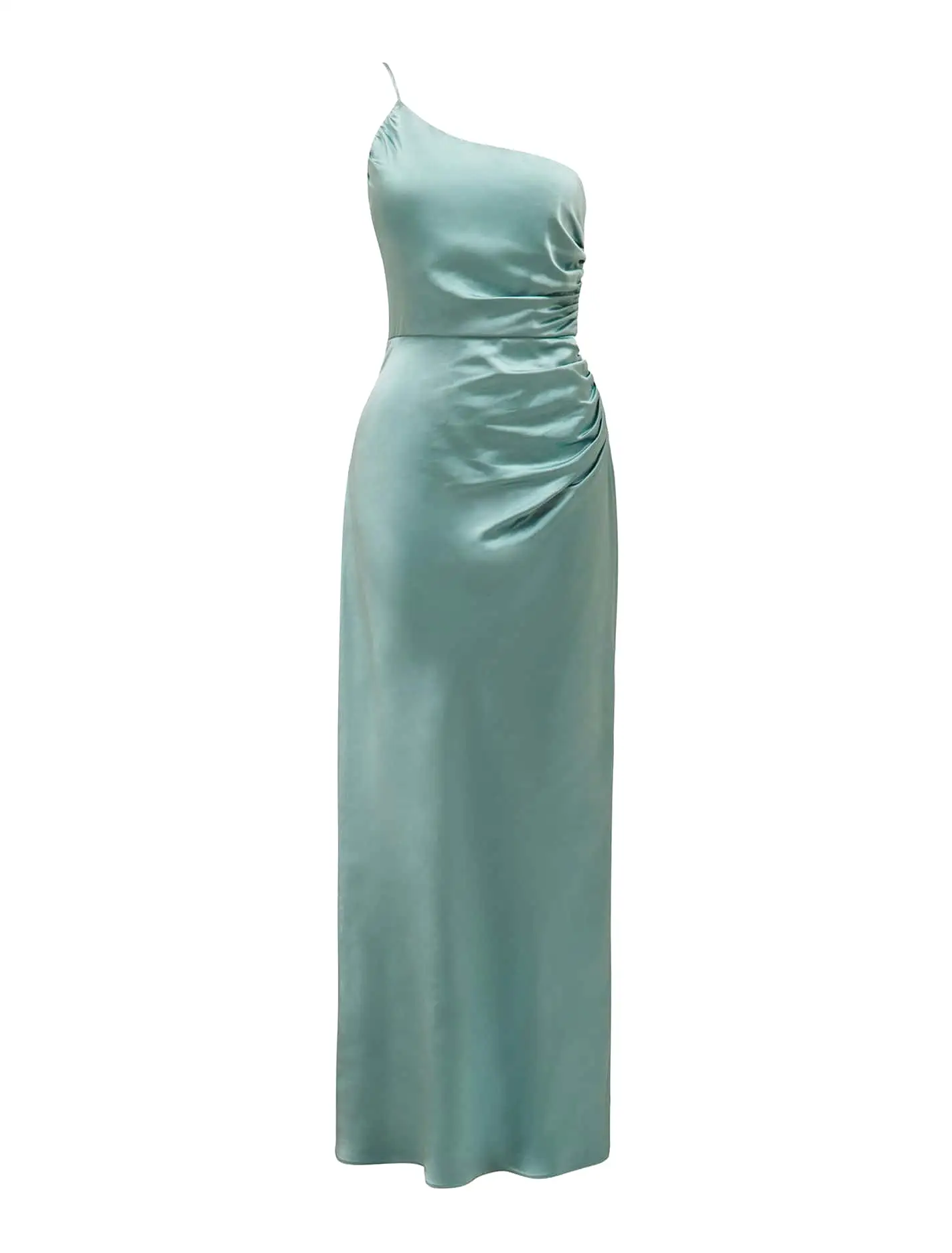 Kelly One Shoulder Satin Maxi Dress