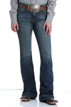 Ladies Cinch Lynden Medium Stone Jeans