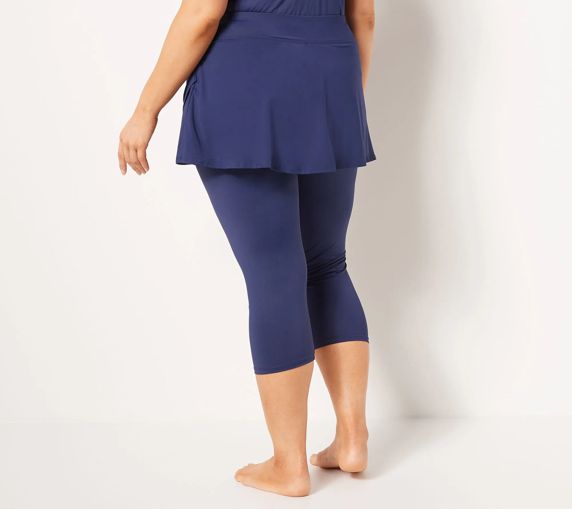 Lands' End Regular High Waisted UPF 50 Skirted Swim Leggings