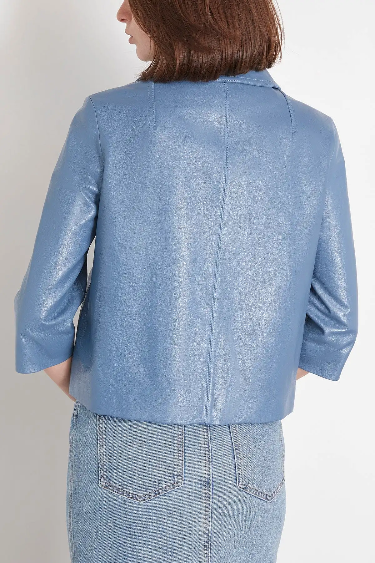 Leather Jacket in Opal