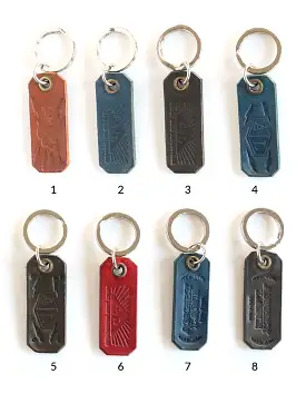 Leather keychain