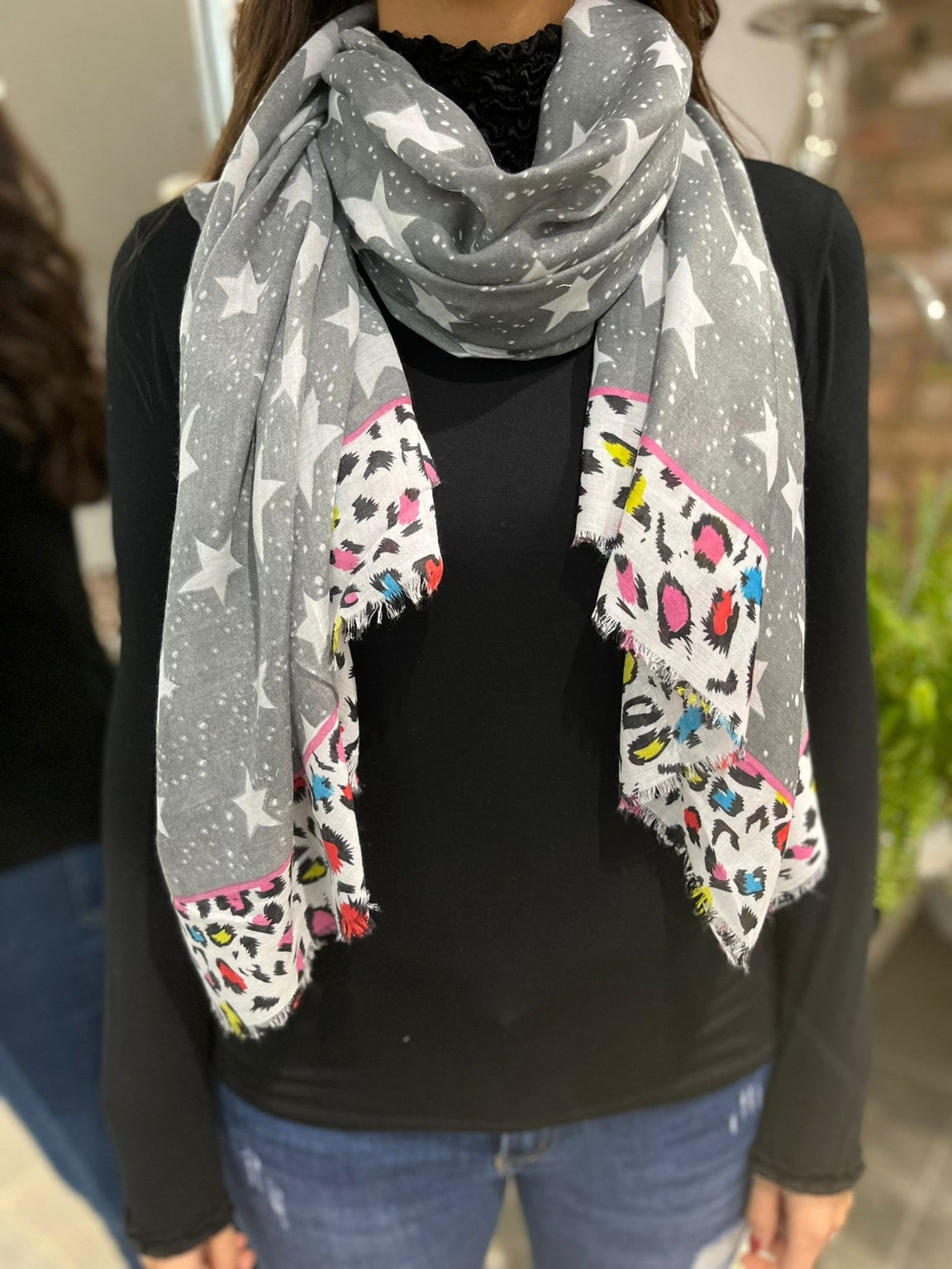 Leopard Multi Star Scarf