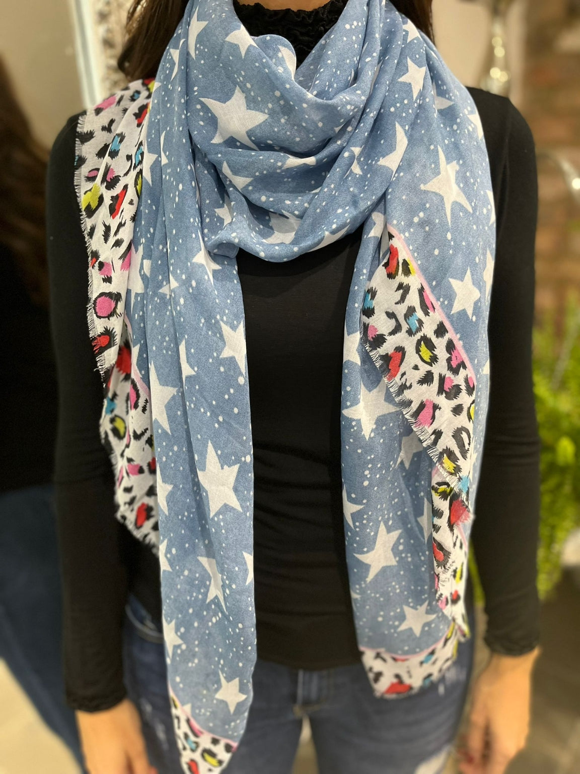 Leopard Multi Star Scarf