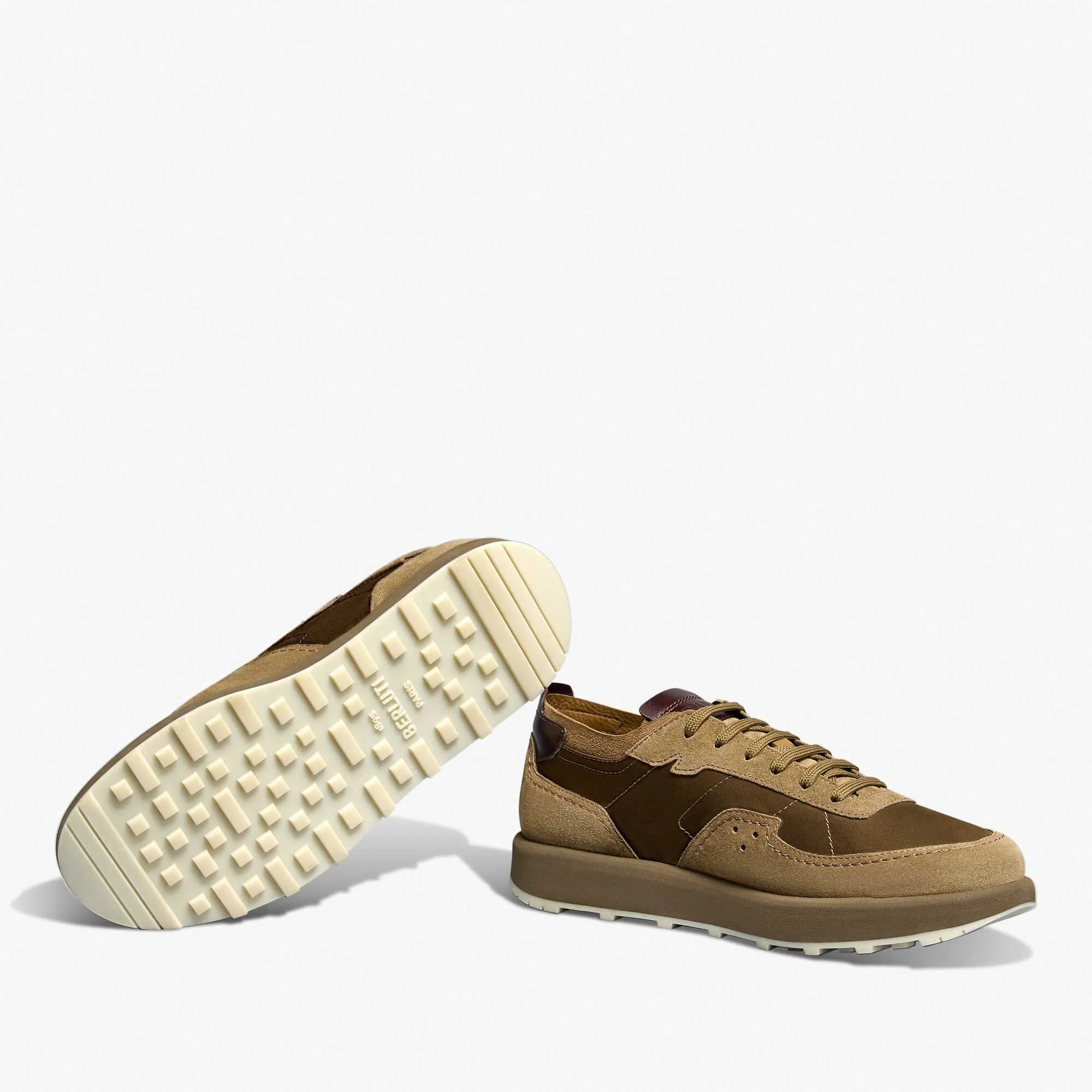 Light Track Suede Calf Leather and Nylon Sneaker