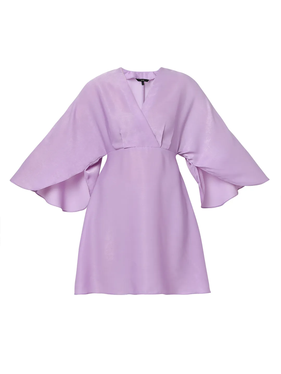 Lilac Flared Sleeves Mini Dress