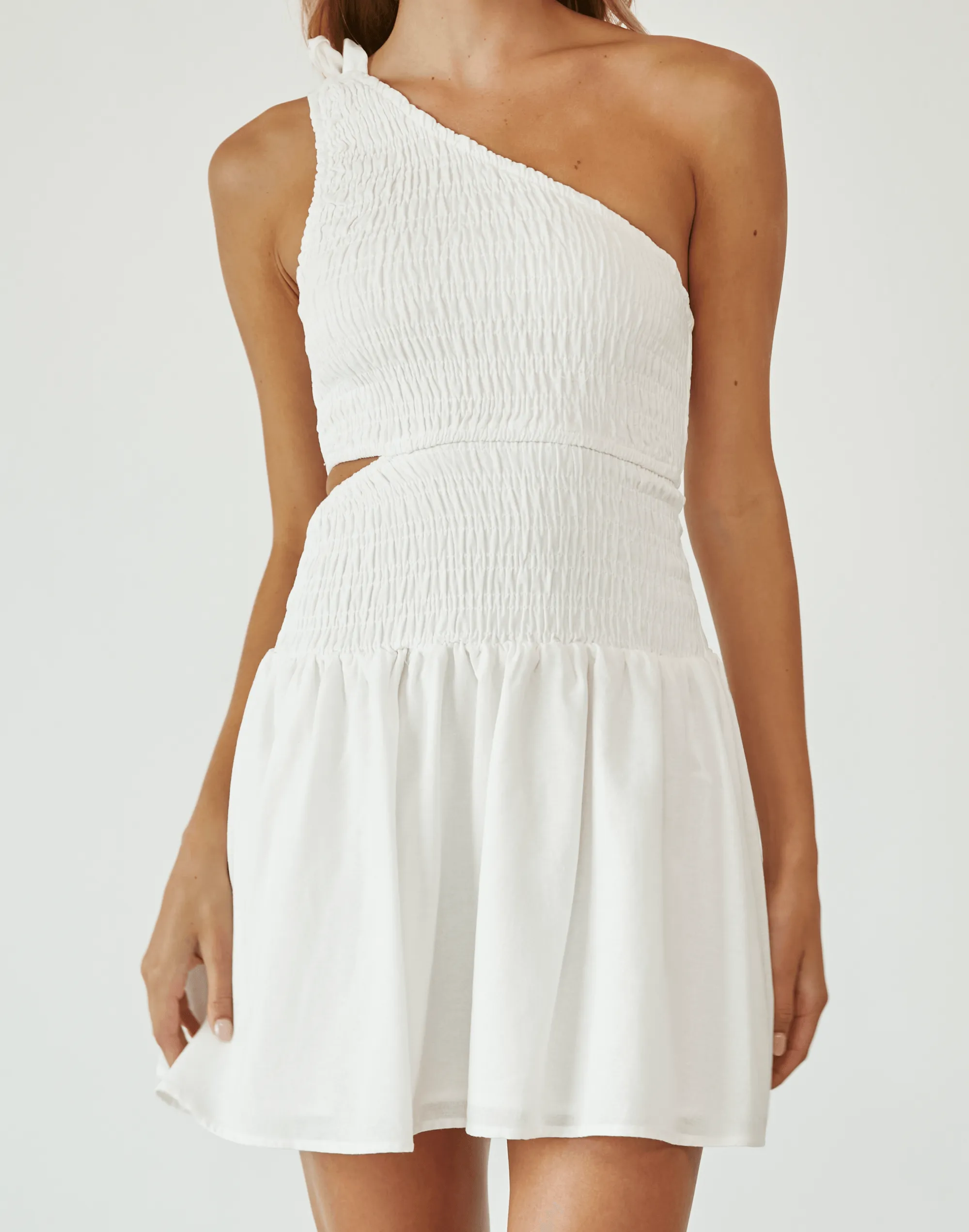 Mailee Mini Dress (White)