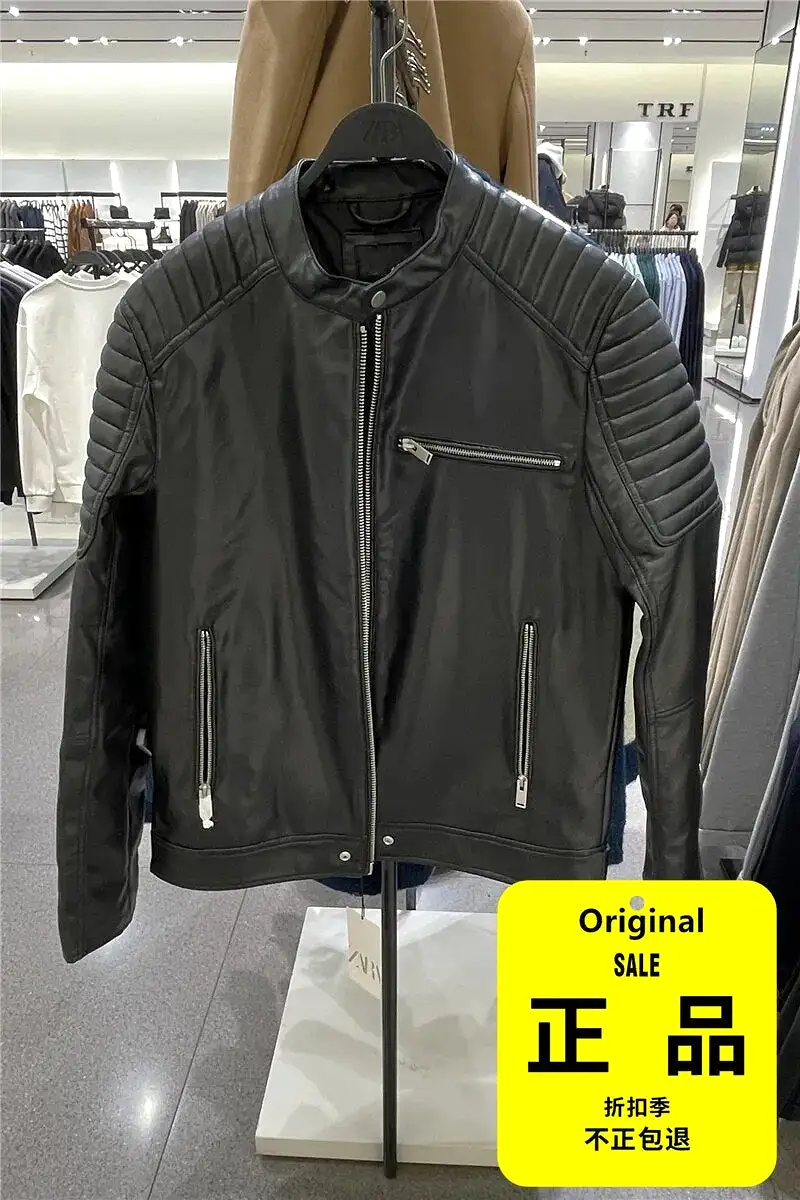 Men's Imitation leather motorcycle leather jacket