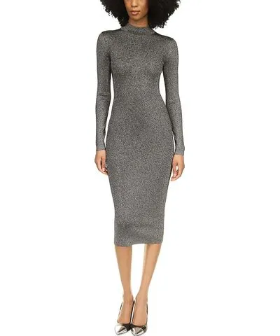 Michael Kors Michael Michael Kors Metallic Knit Midi Dress