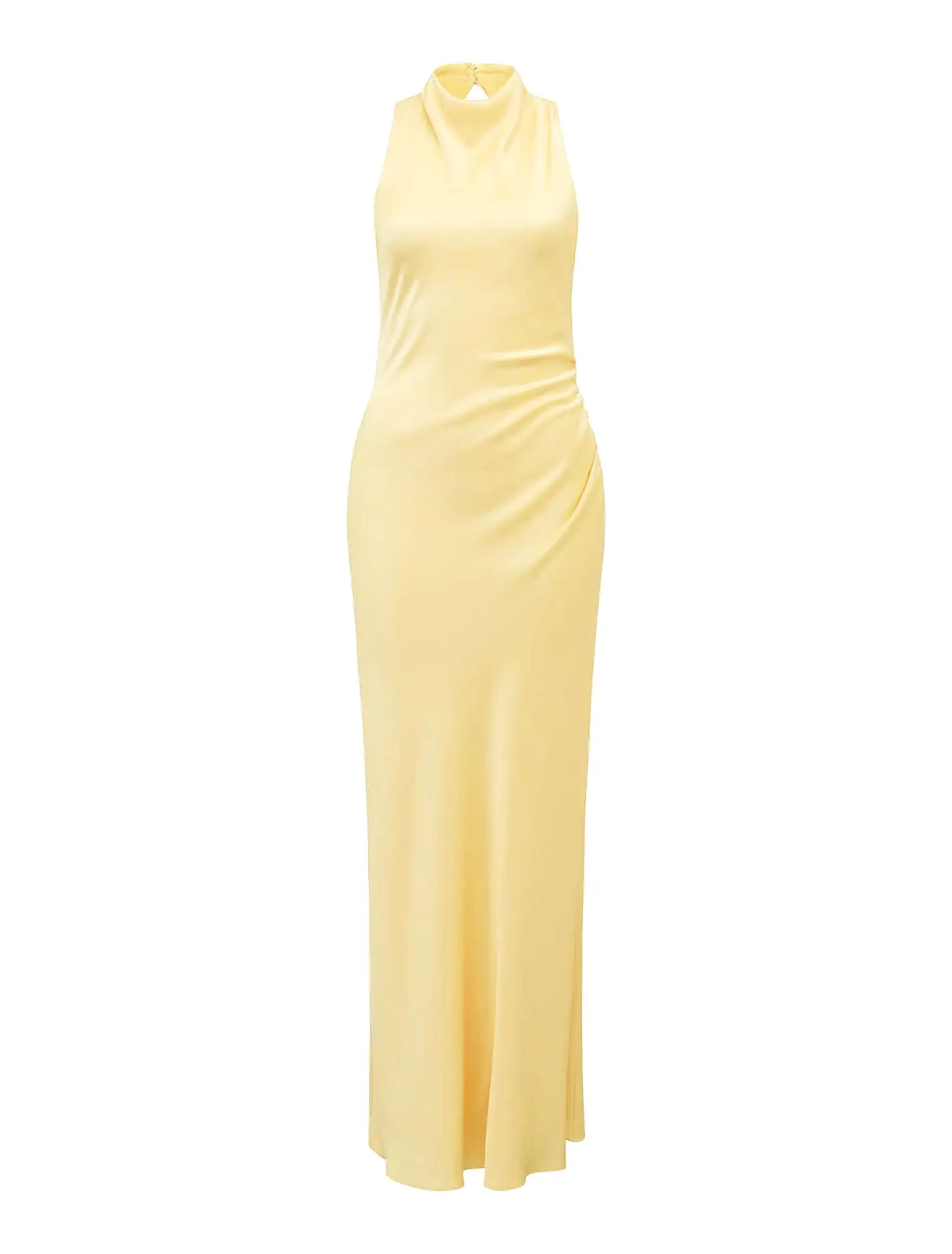 Michelle Open Back Satin Maxi Dress